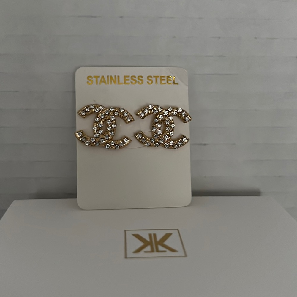 CC faux earrings